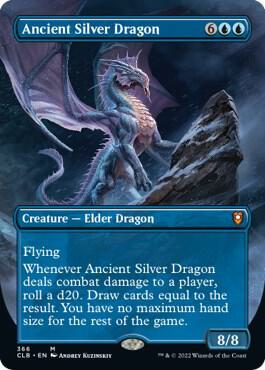 Ancient Silver Dragon (Borderless Alternate Art) [Commander Legends: Battle for Baldur's Gate]