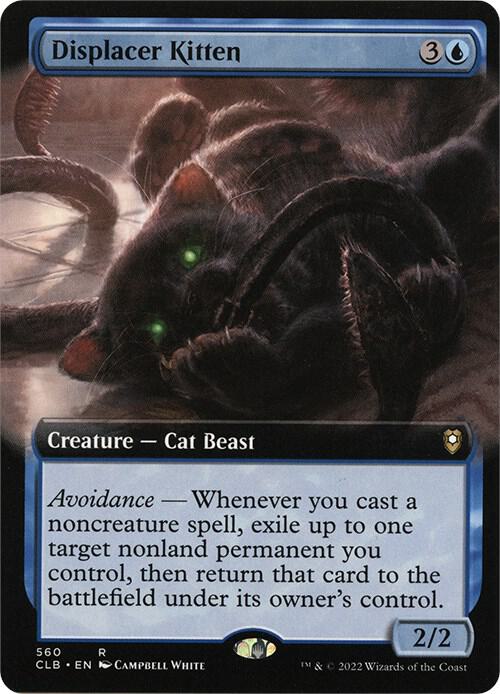 Displacer Kitten (Extended Art) [Commander Legends: Battle for Baldur's Gate]