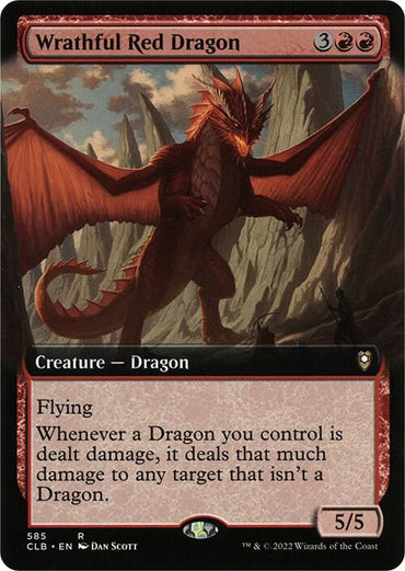 Wrathful Red Dragon (Extended Art) [Commander Legends: Battle for Baldur's Gate]