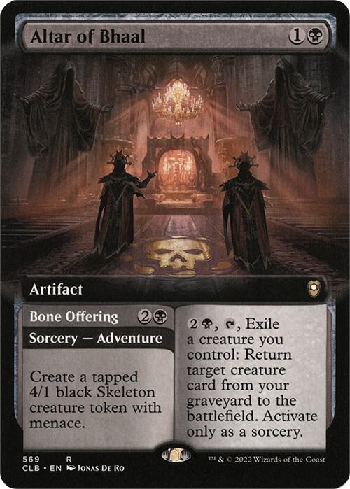 Altar of Bhaal // Bone Offering (Extended Art) [Commander Legends: Battle for Baldur's Gate]