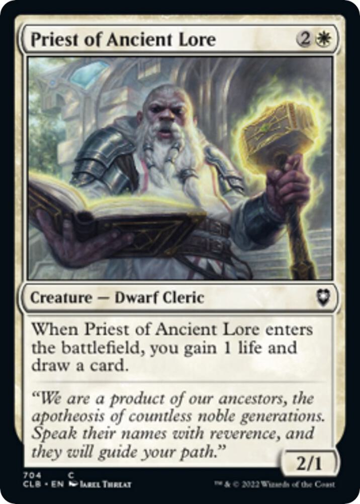 Priest of Ancient Lore [Commander Legends: Battle for Baldur's Gate]