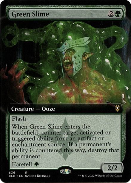 Green Slime (Extended Art) [Commander Legends: Battle for Baldur's Gate]