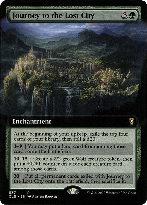 Journey to the Lost City (Extended Art) [Commander Legends: Battle for Baldur's Gate]
