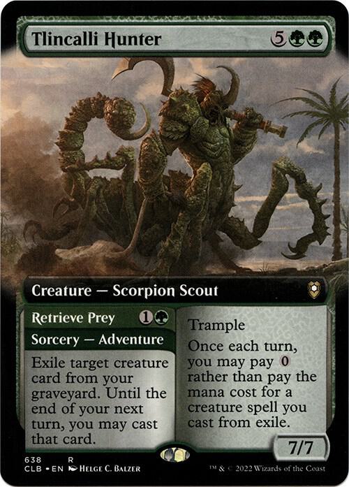 Tlincalli Hunter // Retrieve Prey (Extended Art) [Commander Legends: Battle for Baldur's Gate]