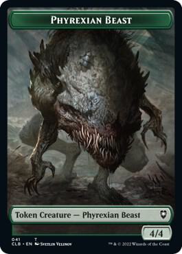 Phyrexian Beast // Wurm Double-Sided Token [Commander Legends: Battle for Baldur's Gate Tokens]