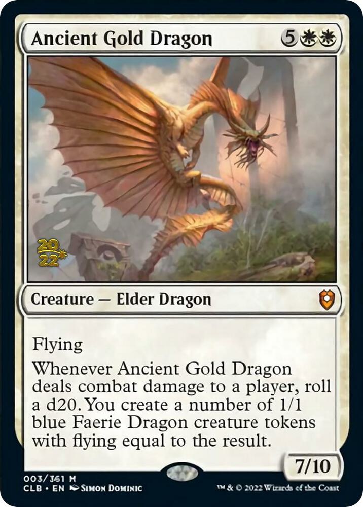Ancient Gold Dragon [Commander Legends: Battle for Baldur's Gate Prerelease Promos]
