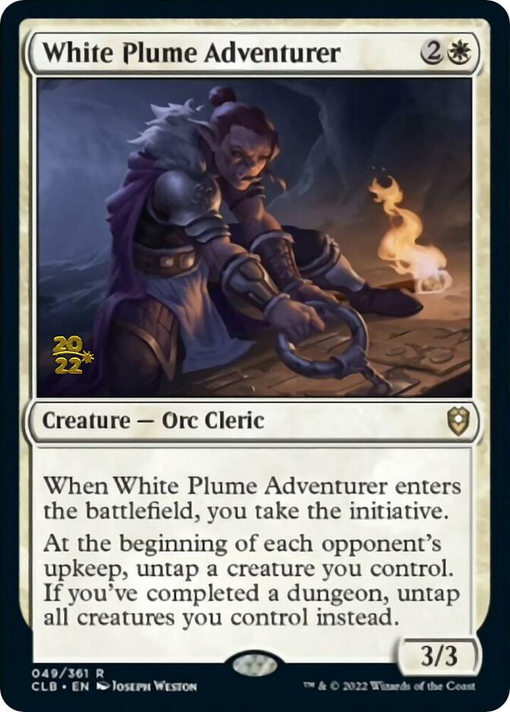 White Plume Adventurer [Commander Legends: Battle for Baldur's Gate Prerelease Promos]