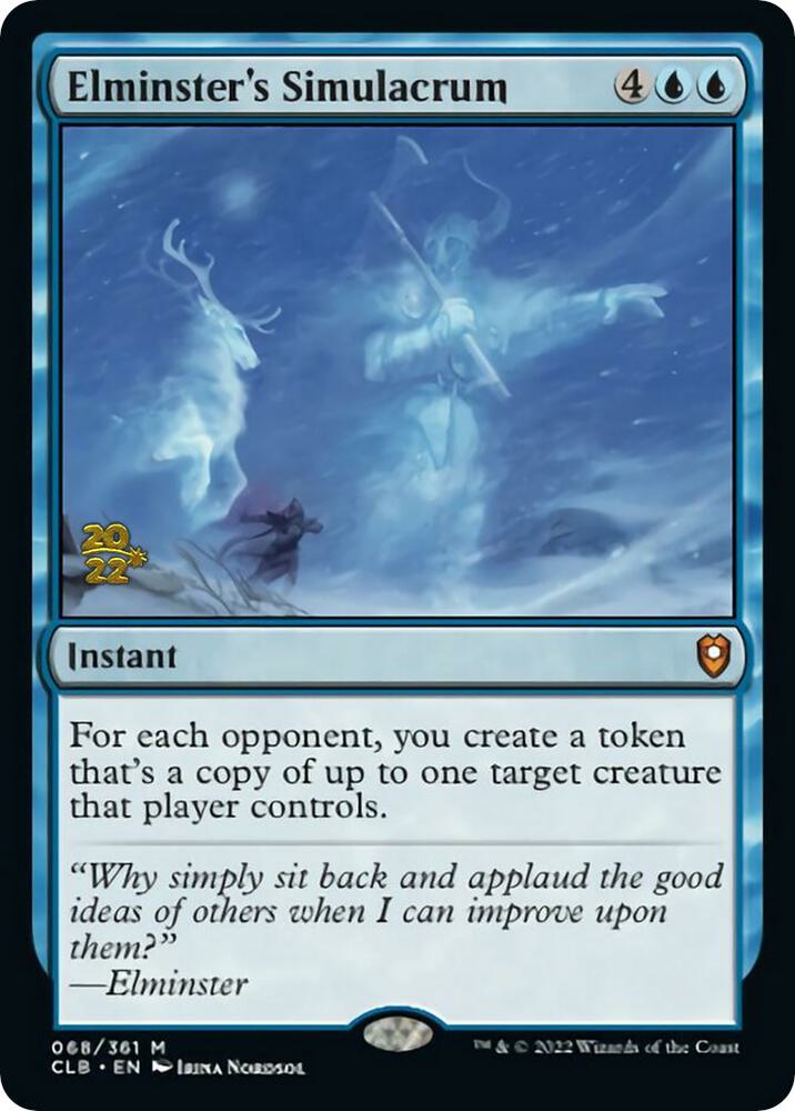 Elminster's Simulacrum [Commander Legends: Battle for Baldur's Gate Prerelease Promos]