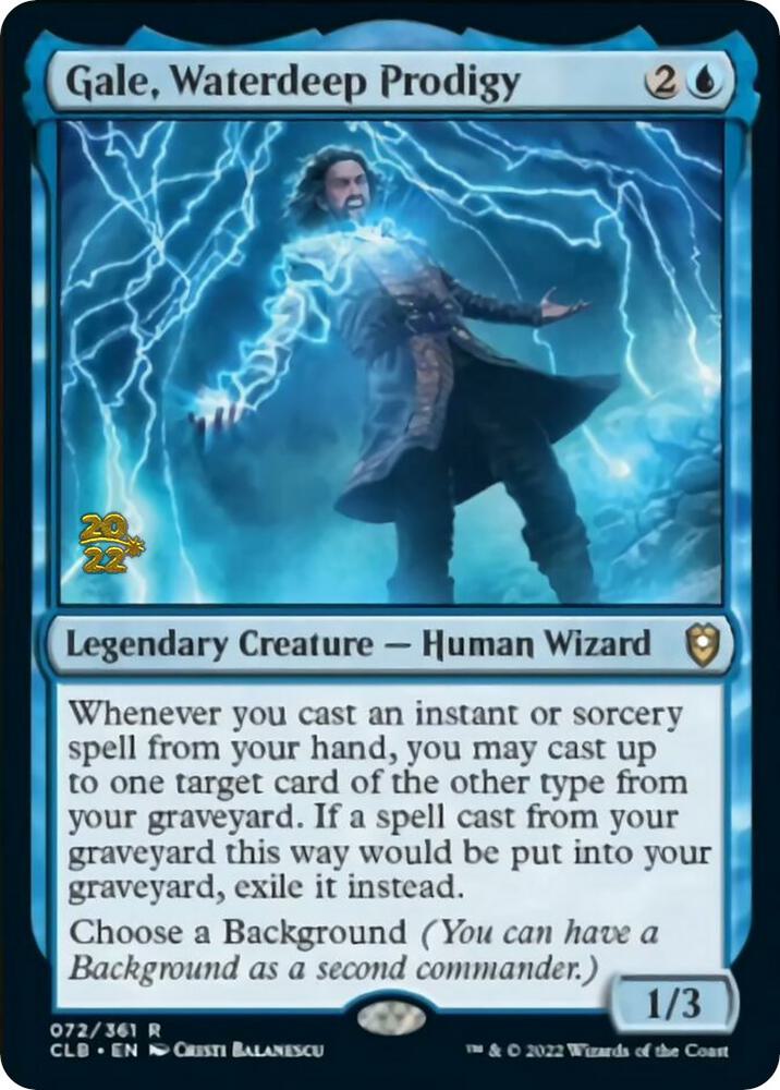 Gale, Waterdeep Prodigy [Commander Legends: Battle for Baldur's Gate Prerelease Promos]