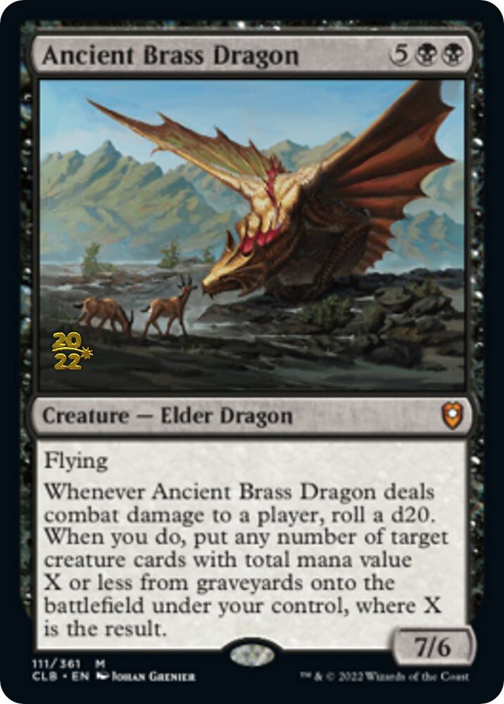 Ancient Brass Dragon [Commander Legends: Battle for Baldur's Gate Prerelease Promos]