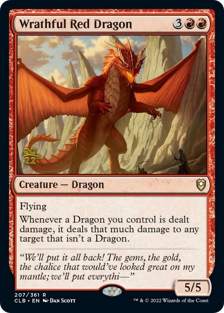 Wrathful Red Dragon [Commander Legends: Battle for Baldur's Gate Prerelease Promos]