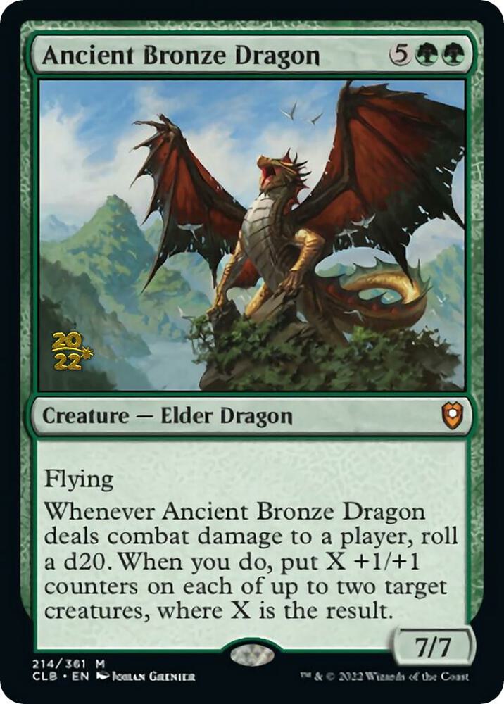 Ancient Bronze Dragon [Commander Legends: Battle for Baldur's Gate Prerelease Promos]