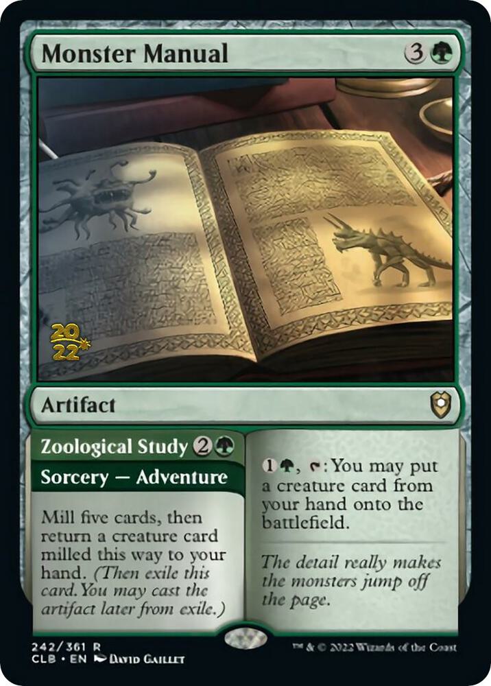 Monster Manual // Zoological Study [Commander Legends: Battle for Baldur's Gate Prerelease Promos]