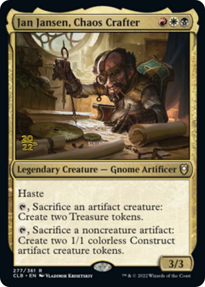 Jan Jansen, Chaos Crafter [Commander Legends: Battle for Baldur's Gate Prerelease Promos]