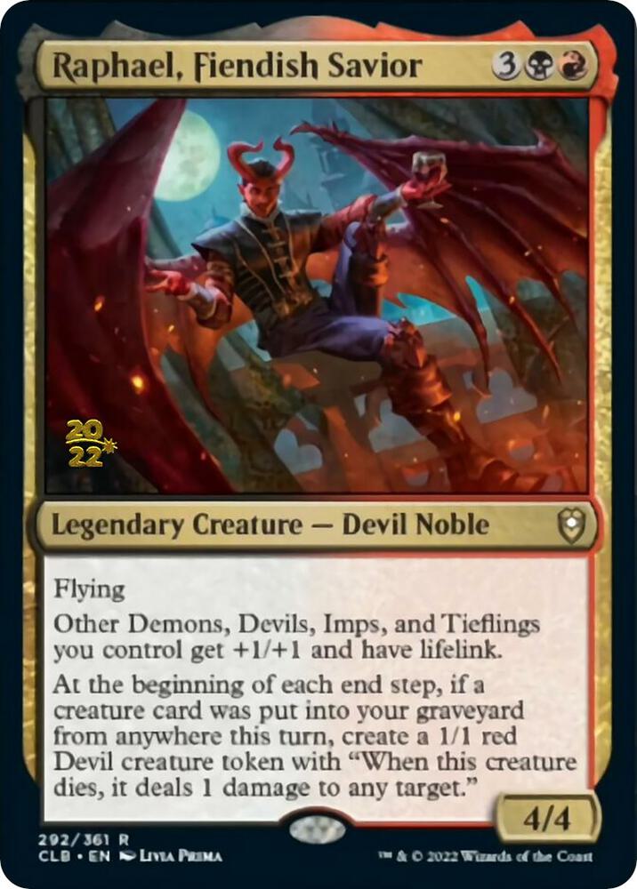 Raphael, Fiendish Savior [Commander Legends: Battle for Baldur's Gate Prerelease Promos]