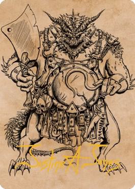 Thrakkus the Butcher Art Card (Gold-Stamped Signature) [Commander Legends: Battle for Baldur's Gate Art Series]