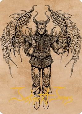 Raphael, Fiendish Savior Art Card (75) (Gold-Stamped Signature) [Commander Legends: Battle for Baldur's Gate Art Series]