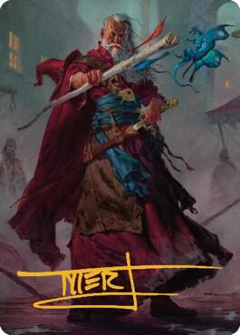 Elminster Art Card (64) (Gold-Stamped Signature) [Commander Legends: Battle for Baldur's Gate Art Series]