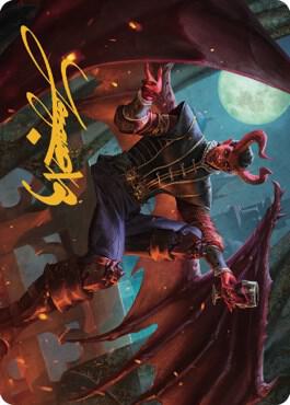 Raphael, Fiendish Savior Art Card (40) (Gold-Stamped Signature) [Commander Legends: Battle for Baldur's Gate Art Series]