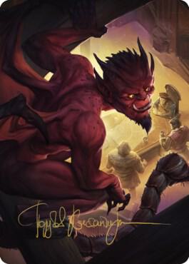 Nefarious Imp Art Card (Gold-Stamped Signature) [Commander Legends: Battle for Baldur's Gate Art Series]