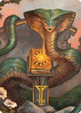 Guardian Naga Art Card (Gold-Stamped Signature) [Commander Legends: Battle for Baldur's Gate Art Series]