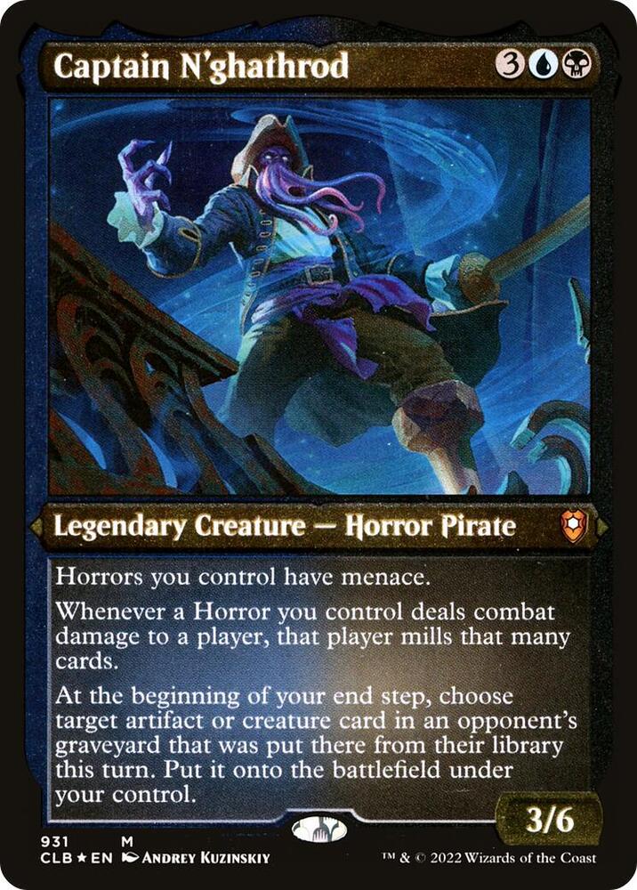 Captain N'ghathrod (Display Commander) (Foil Etched) [Commander Legends: Battle for Baldur's Gate]