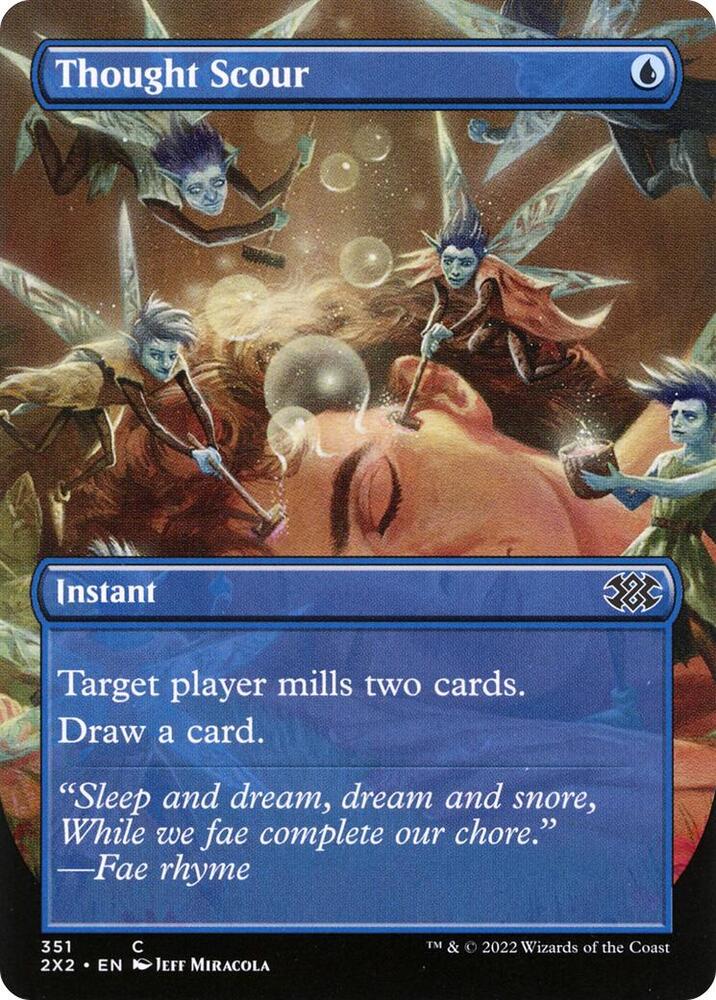 Thought Scour (Borderless Alternate Art) [Double Masters 2022]