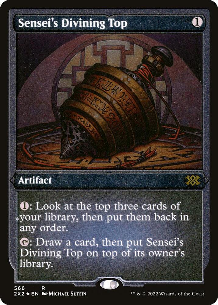 Sensei's Divining Top (Foil Etched) [Double Masters 2022]