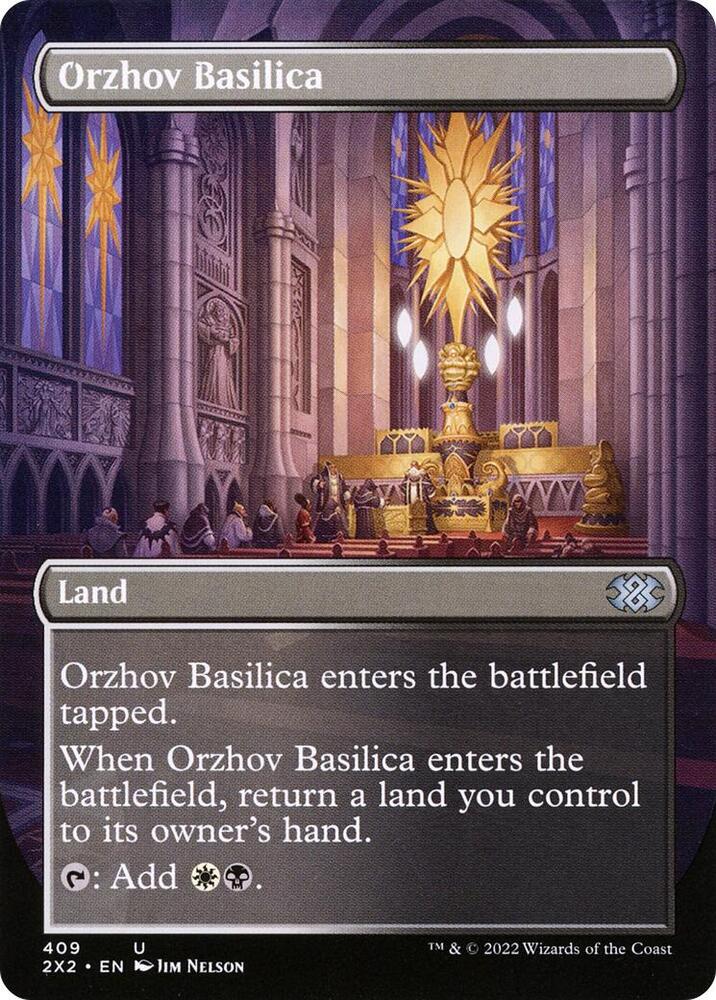 Orzhov Basilica (Borderless Alternate Art) [Double Masters 2022]