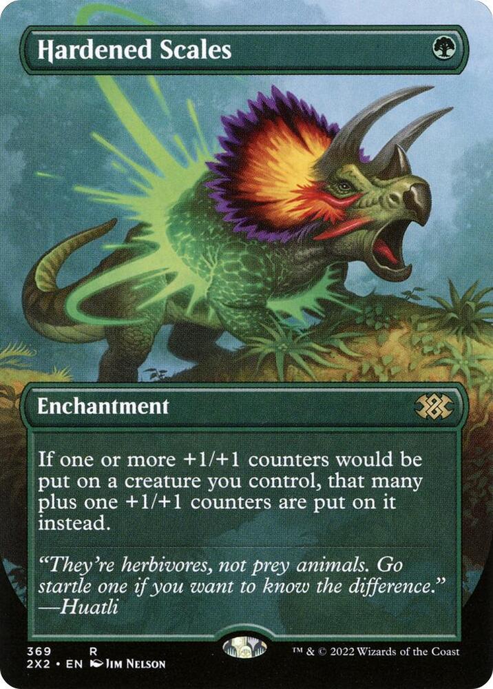Hardened Scales (Borderless Alternate Art) [Double Masters 2022]