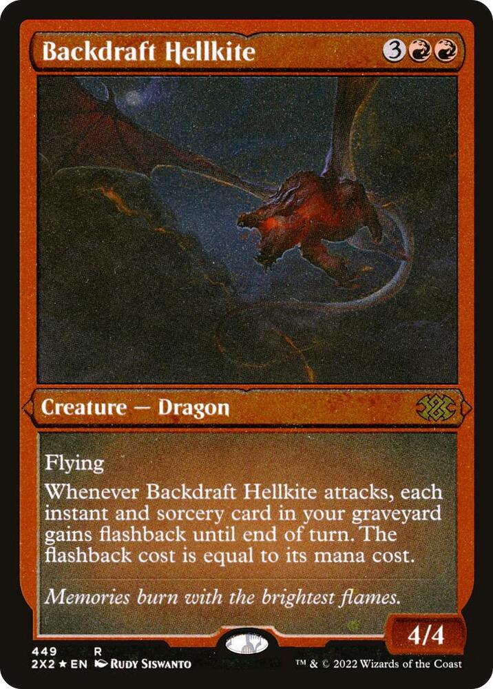 Backdraft Hellkite (Foil Etched) [Double Masters 2022]
