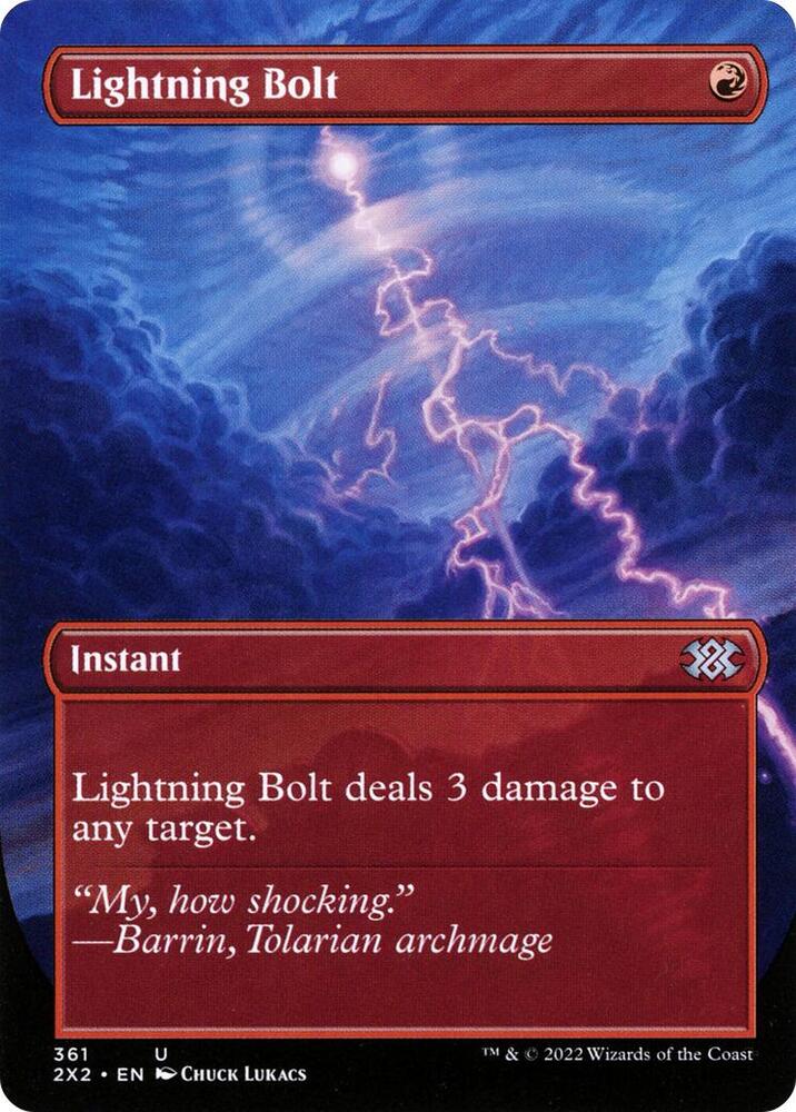 Lightning Bolt (Borderless Alternate Art) [Double Masters 2022]