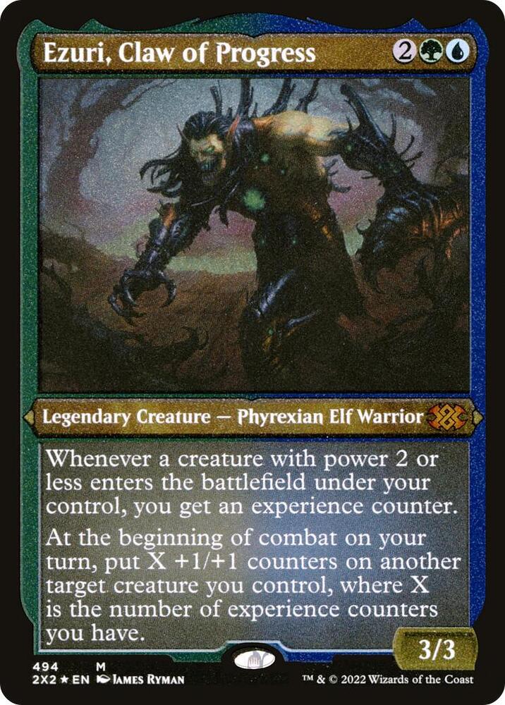 Ezuri, Claw of Progress (Foil Etched) [Double Masters 2022]