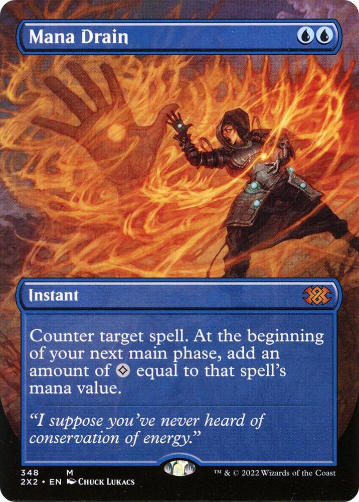 Mana Drain (Borderless Alternate Art) [Double Masters 2022]