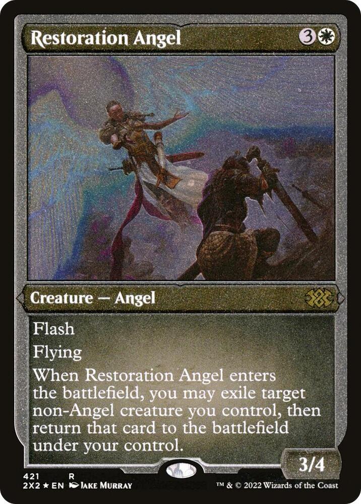 Restoration Angel (Foil Etched) [Double Masters 2022]