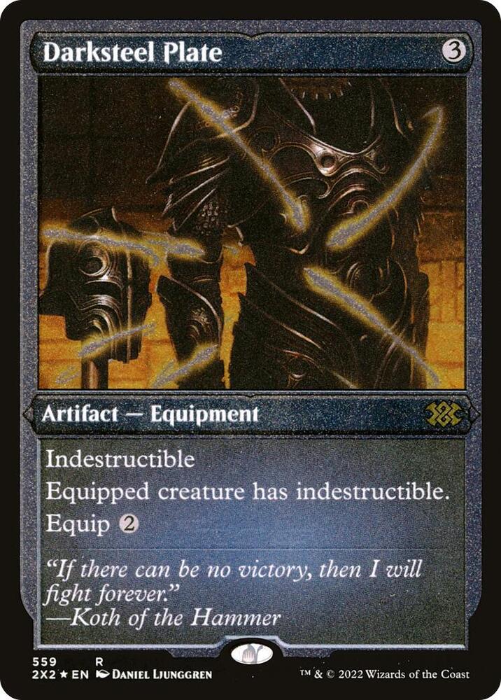 Darksteel Plate (Foil Etched) [Double Masters 2022]