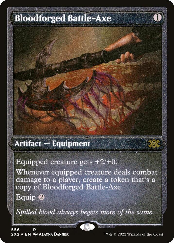 Bloodforged Battle-Axe (Foil Etched) [Double Masters 2022]