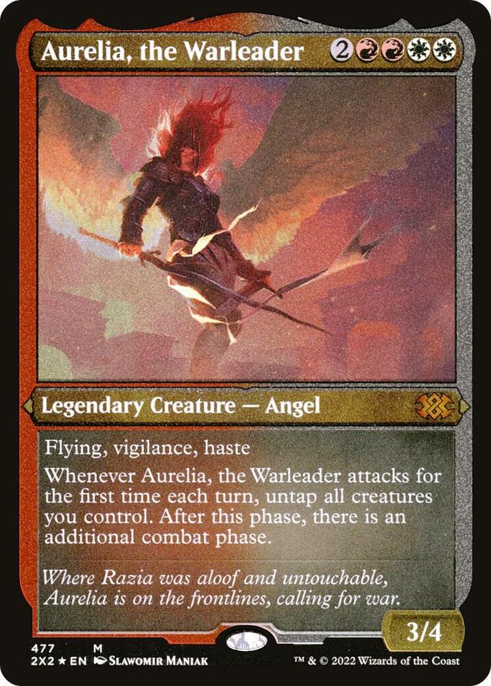 Aurelia, the Warleader (Foil Etched) [Double Masters 2022]