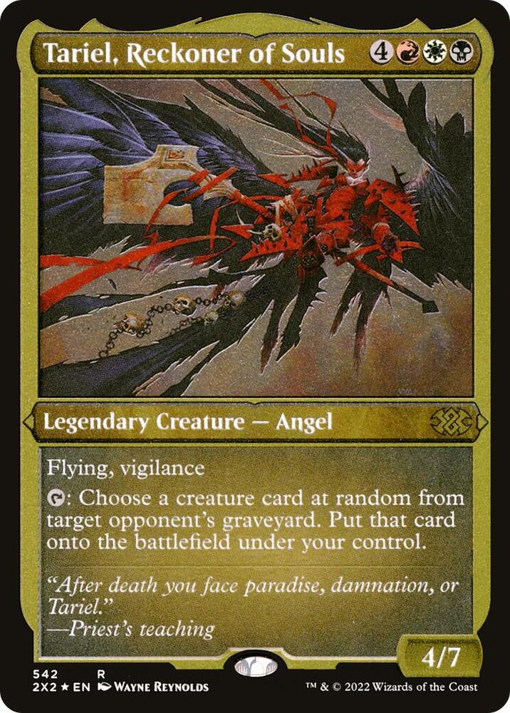 Tariel, Reckoner of Souls (Foil Etched) [Double Masters 2022]