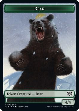 Bear // Phyrexian Golem Double-Sided Token [Double Masters 2022 Tokens]