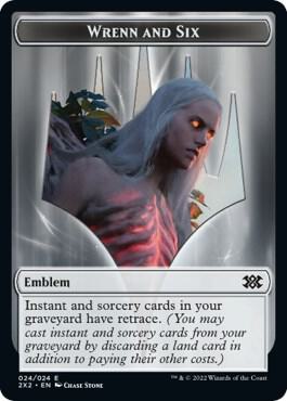 Wrenn and Six Emblem // Monk Double-Sided Token [Double Masters 2022 Tokens]