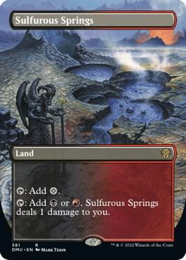 Sulfurous Springs (Borderless Alternate Art) [Dominaria United]