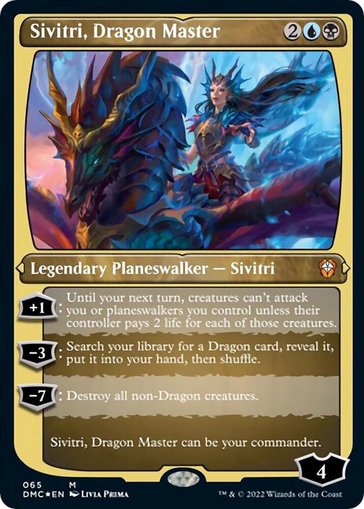 Sivitri, Dragon Master (Foil Etched) [Dominaria United Commander]
