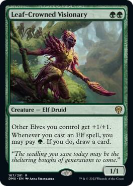 Leaf-Crowned Visionary [Dominaria United]