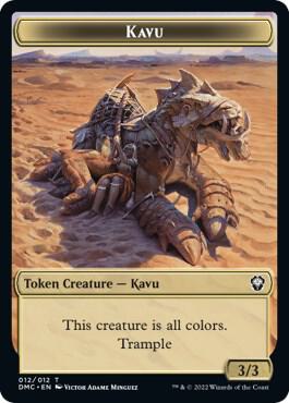 Kavu // Beast Double-Sided Token [Dominaria United Commander Tokens]