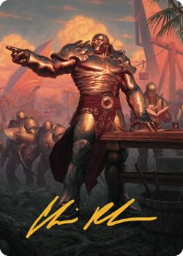Karn, Living Legacy Art Card 1 (Gold-Stamped Signature) [Dominaria United Art Series]