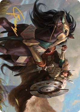 Knight of Dawn's Light Art Card (Gold-Stamped Signature) [Dominaria United Art Series]