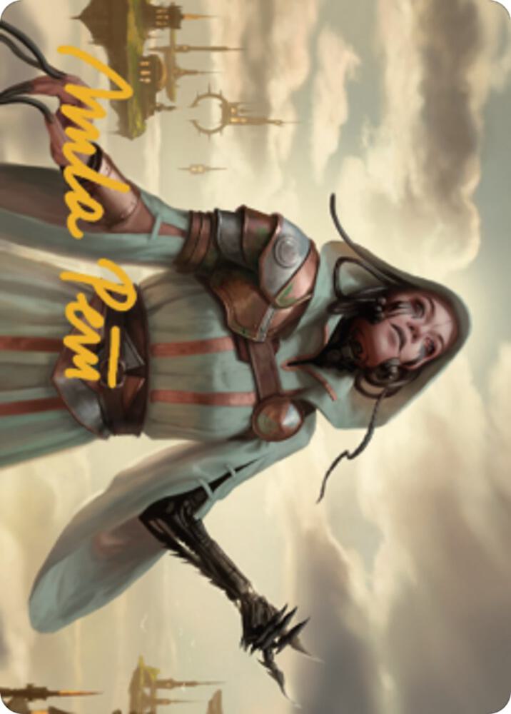 Phyrexian Missionary Art Card (Gold-Stamped Signature) [Dominaria United Art Series]