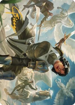 Resolute Reinforcements Art (Gold-Stamped Signature) [Dominaria United Art Series]
