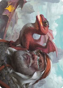 Dragon Whelp Art Card (Gold-Stamped Signature) [Dominaria United Art Series]